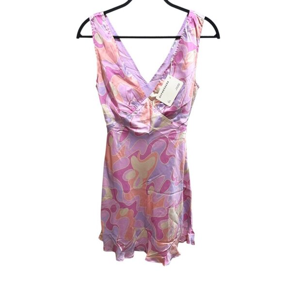 Peppermayo Dresses & Skirts - Peppermayo Size 6 Audrey Vintage Slip Print Psychedelic Print Mini Dress NWT